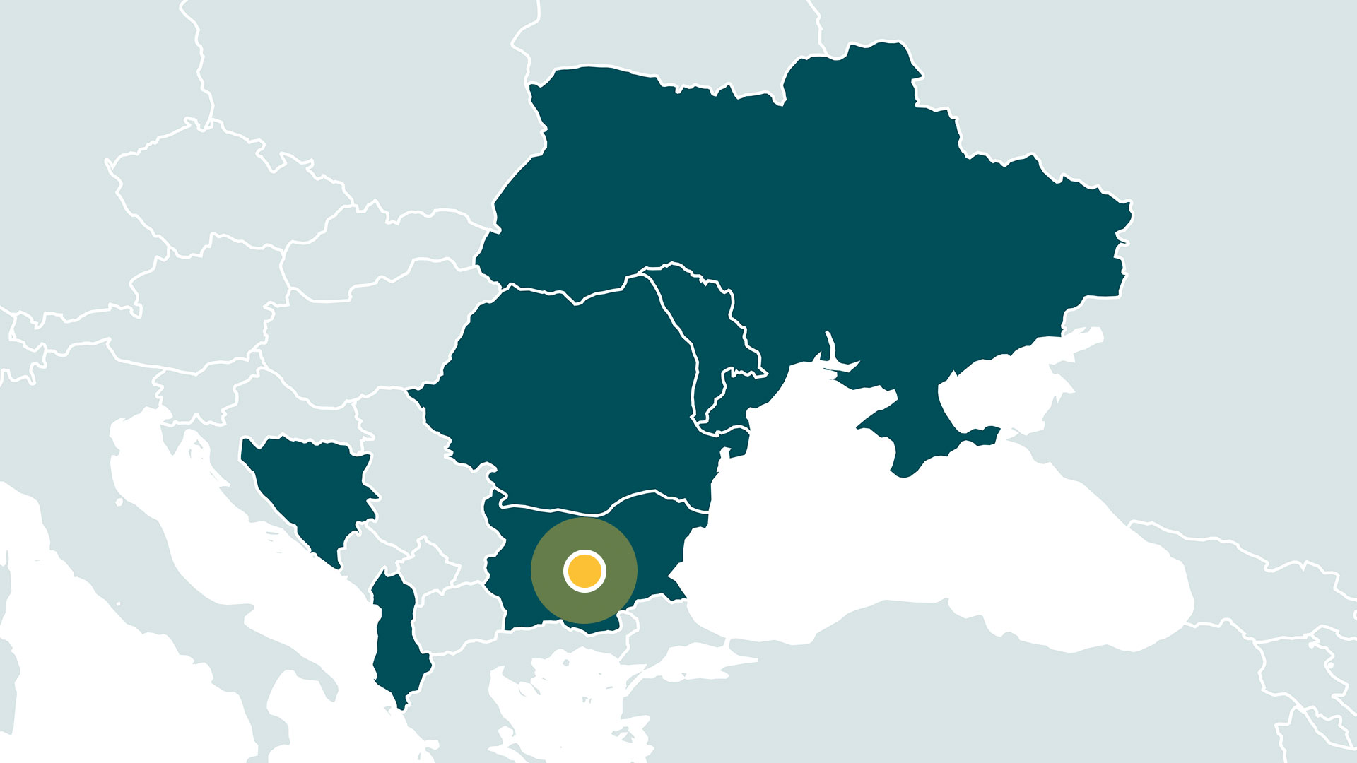 Bulgaria on a map.